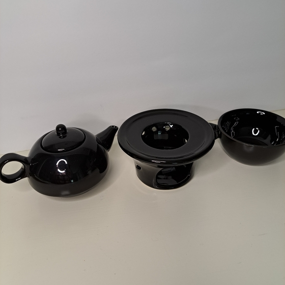 Tea Set For One. Old Amsterdam Porcelain Works. W/ warmer - Picture 3 of 9